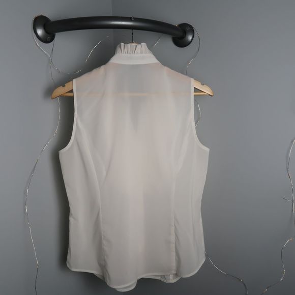 Spense Ruffle Front Sleeveless Button Up - Picture 2 of 6